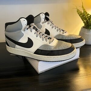 Nike Black and Gray High-Top Sneakers